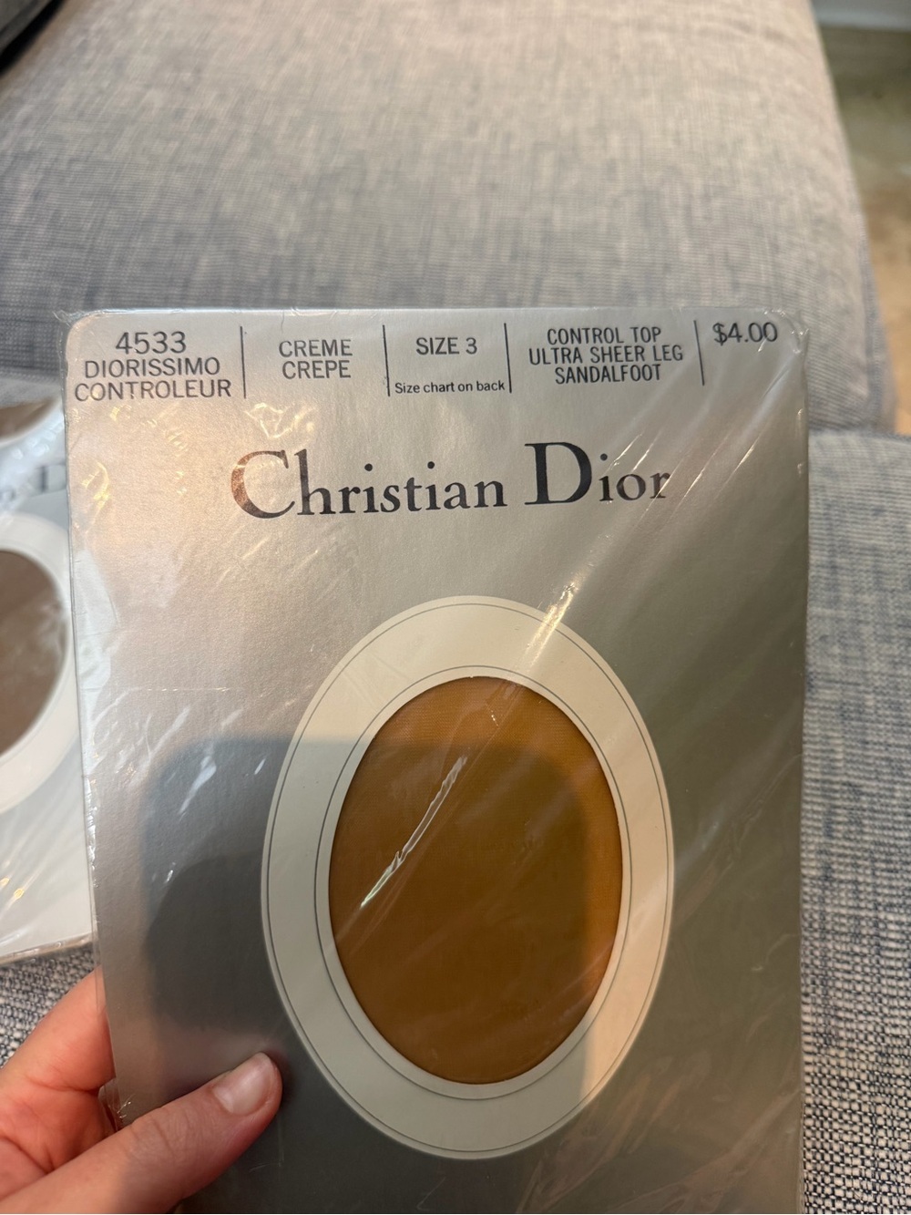 Christian Dior Beige and Tan panty hose tights -2 - Picture 2 of 5